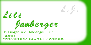 lili jamberger business card